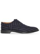 Burberry Pinstriped Wool Brogues - Blue