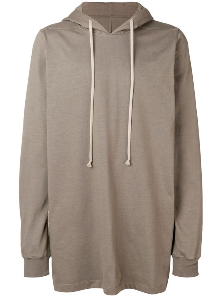 Rick Owens Elongated Hoodie - Grey