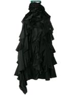 Saint Laurent Ruffled Dress - Black
