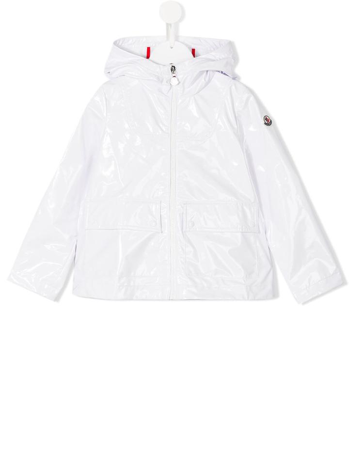 Moncler Kids Hooded Zip Jacket, Girl's, Size: 6 Yrs, White