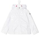 Moncler Kids Hooded Zip Jacket, Girl's, Size: 6 Yrs, White