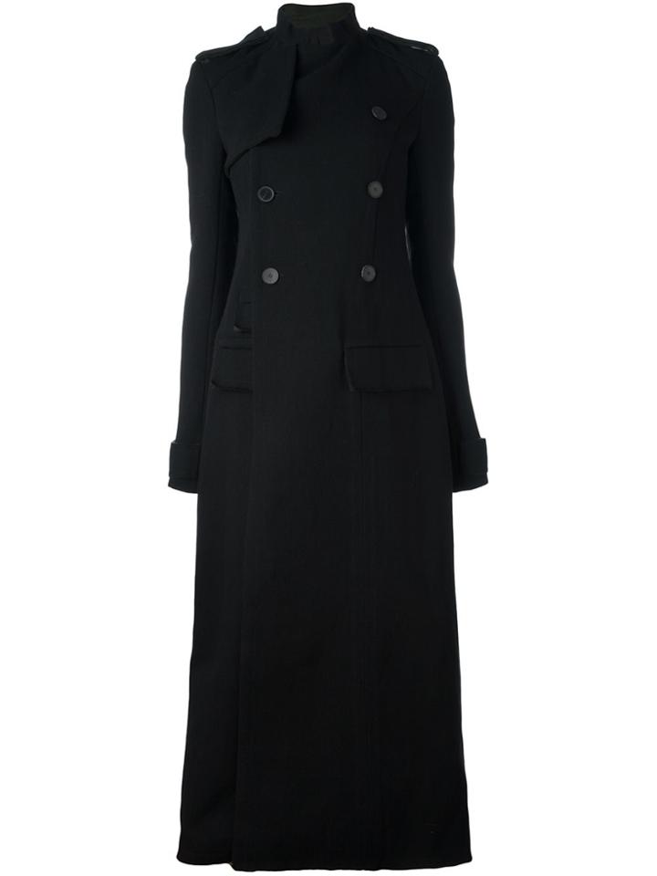 Haider Ackermann Double-breasted Long Coat - Black