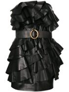 Dsquared2 Ruffled Strapless Dress - Black