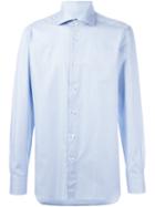 Ermenegildo Zegna Plain Shirt, Men's, Size: 38, Blue, Cotton