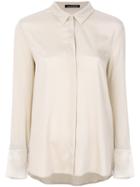 Luisa Cerano - Tie Cuff Shirt - Women - Silk/spandex/elastane - 40, Nude/neutrals, Silk/spandex/elastane