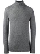 Roberto Collina High Neck Jumper, Men's, Size: 50, Grey, Merino/camel Hair/nylon
