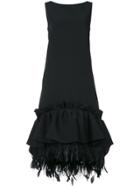 Huishan Zhang Gathered Peplum Shift Dress - Black