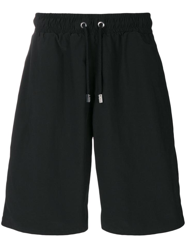Blood Brother High Waisted Oversized Track Shorts - Black