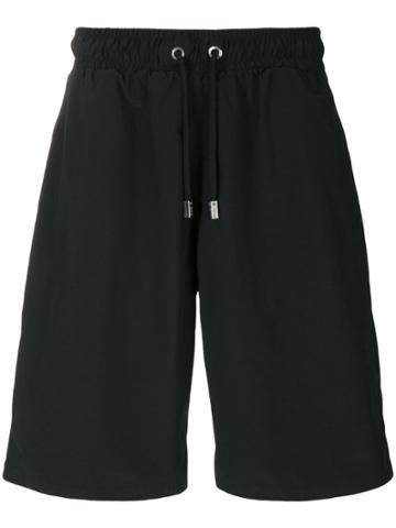 Blood Brother High Waisted Oversized Track Shorts - Black
