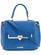 Love Moschino Flap Closure Crossbody Bag, Women's, Blue, Polyurethane