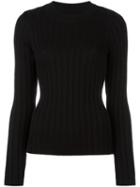 Mm6 Maison Margiela Round Neck Jumper, Women's, Size: Large, Black, Acrylic/wool