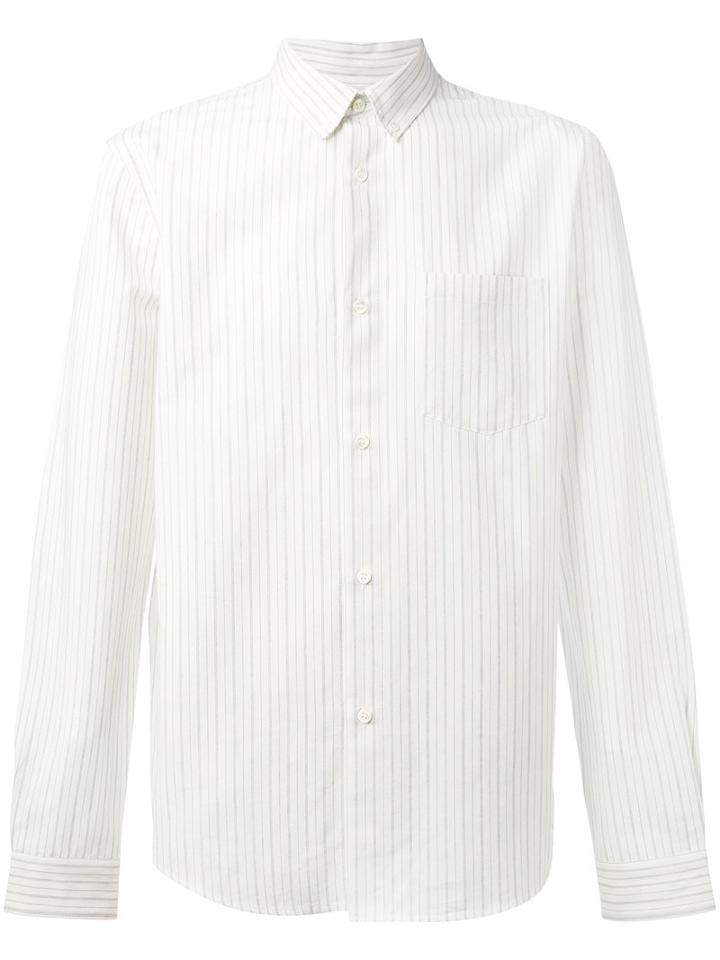 A.p.c. - Mick Striped Button-down Shirt - Men - Cotton - Xl, White, Cotton