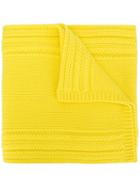 Escada Cable Knit Scarf - Yellow