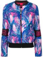 Plein Sport Leaf Print Padded Jacket - Blue