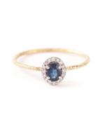 Wouters & Hendrix Gold Sapphire & Diamonds Ring, Women's, Size: 50, Metallic, 18kt Gold/diamond/sapphire