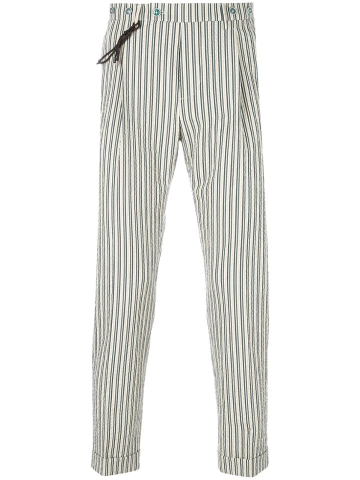 Berwich Striped Tapered Trousers - Nude & Neutrals