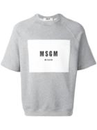Msgm - Logo Print Sweatshirt - Men - Cotton/viscose - L, Grey, Cotton/viscose