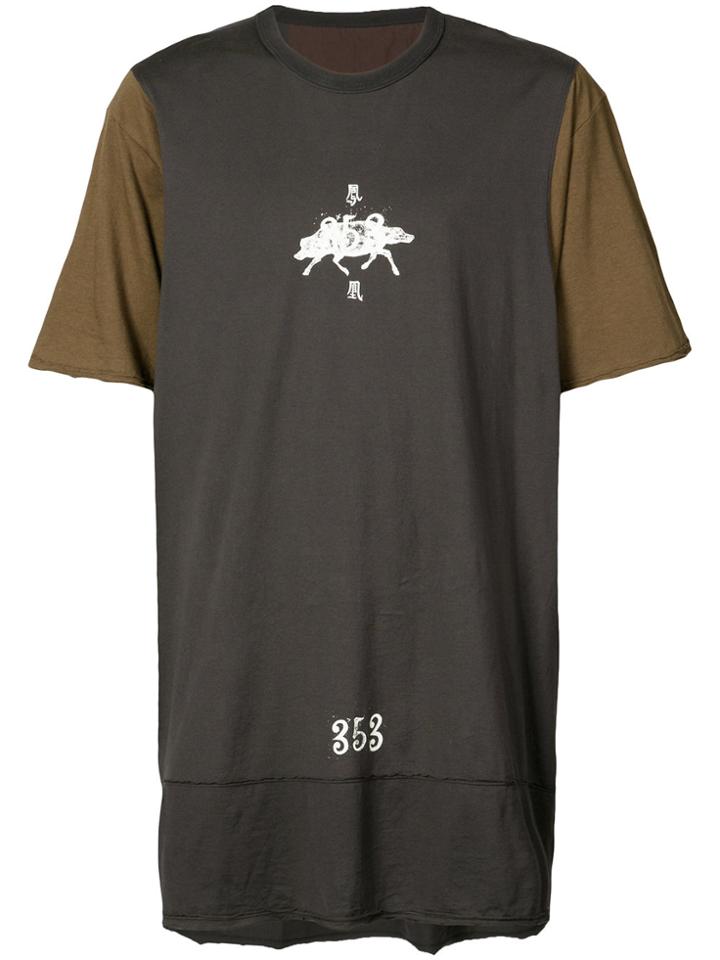 Ziggy Chen Oversized Print T-shirt - Black