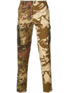 Paura Military Printed Trousers - Nude & Neutrals