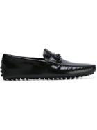 Tod S Classic Driving Shoes, Men's, Size: 6, Black, Leather/rubber