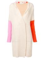 Tsumori Chisato Longline Colour Block Cardigan - Nude & Neutrals