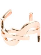 Saint Laurent Logo Cuff, Women's, Size: M, Metal Other