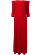 Norma Kamali Off-shoulders Shift Dress, Women's, Size: Medium, Red, Polyester/spandex/elastane