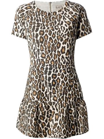 Sea Leopard Print Skater Dress