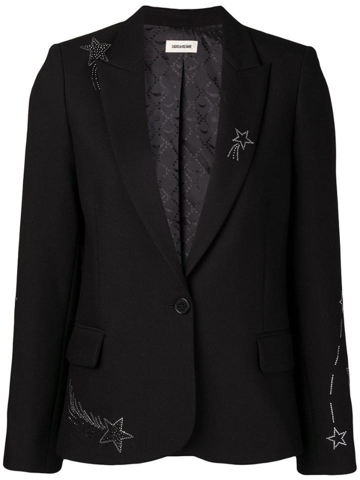 Zadig & Voltaire Star Embellished Blazer - Black
