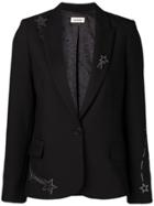Zadig & Voltaire Star Embellished Blazer - Black