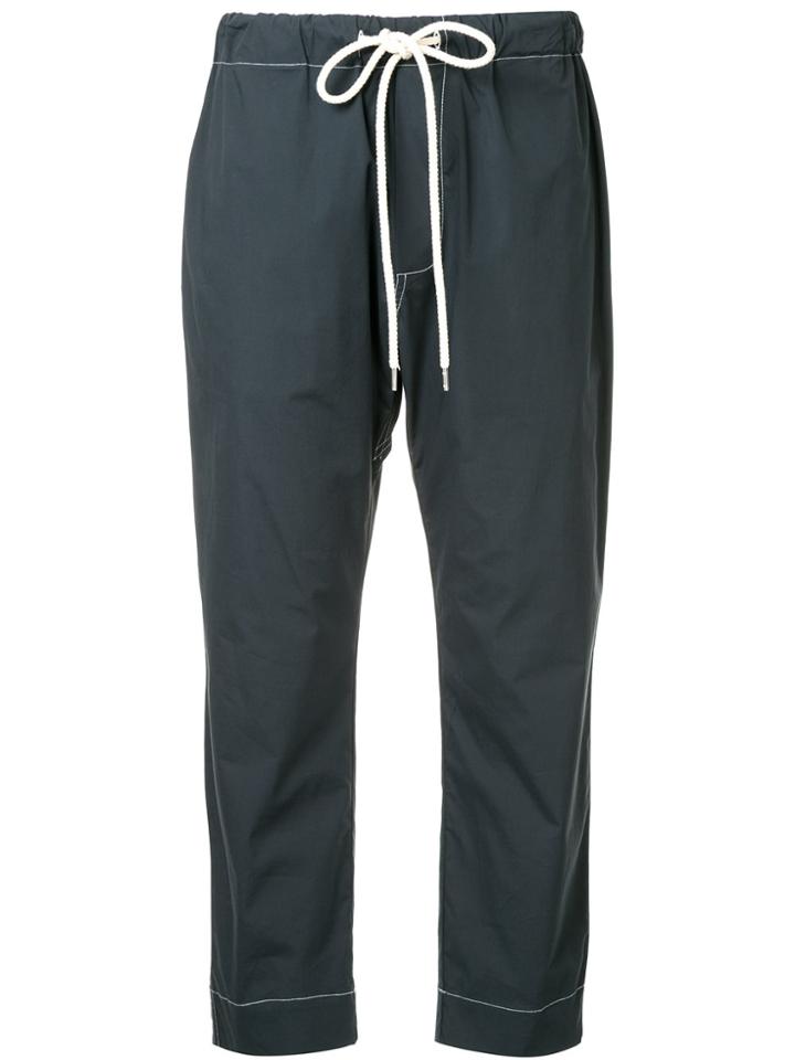 Bassike Cropped Drawstring Trousers - Grey