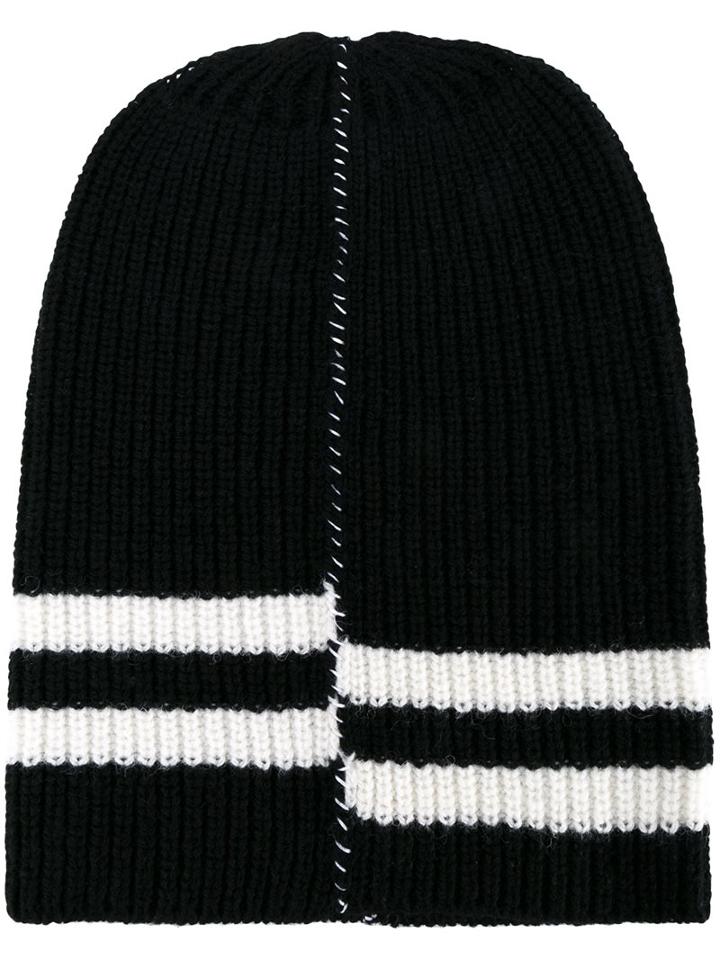 Raf Simons Oversized Striped Beanie