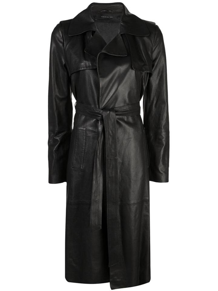 Federica Tosi Belted Trench Coat - Black
