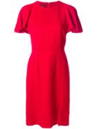 Giambattista Valli Ruffled Shoulder Dress - Red
