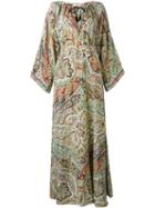 Etro Paisley Print Maxi Dress, Women's, Size: 40, Silk