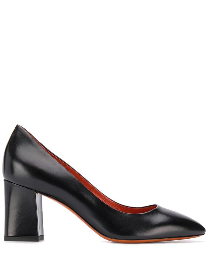 Santoni Block Heel Pumps - Black