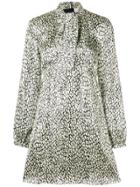 Saint Laurent Leopard Print Dress - Neutrals