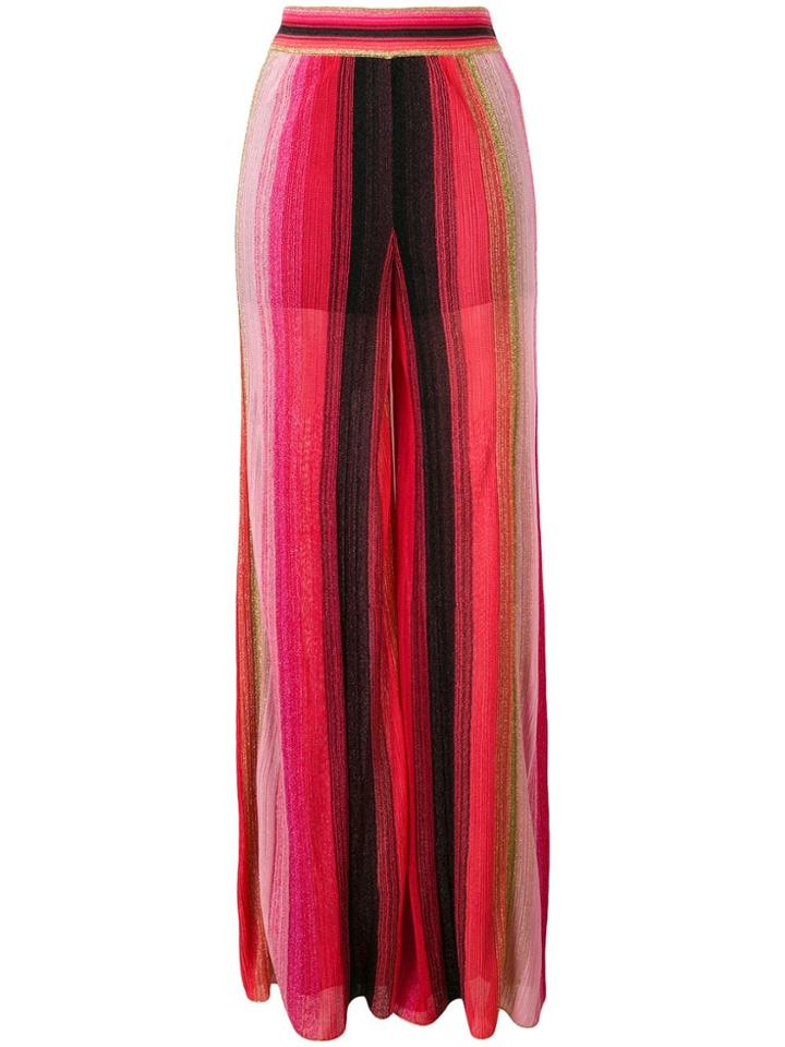 M Missoni Striped Wide Leg Trousers - Pink