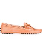 Tod S Gommino Driving Shoes, Women's, Size: 39.5, Yellow/orange, Leather/rubber