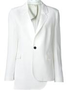 Costume National Asymmetric Blazer, Women's, Size: 42, White, Acetate/cupro/viscose