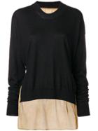 Uma Wang Contrast Sweater - Black
