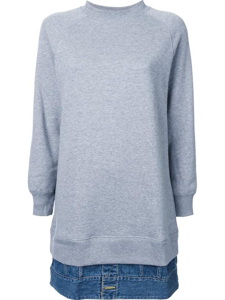 Miharayasuhiro Denim Jacket Hem Sweat Pullover