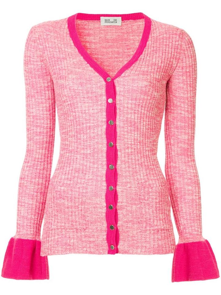 Baum Und Pferdgarten Ruffle Cuff Cardigan - Pink