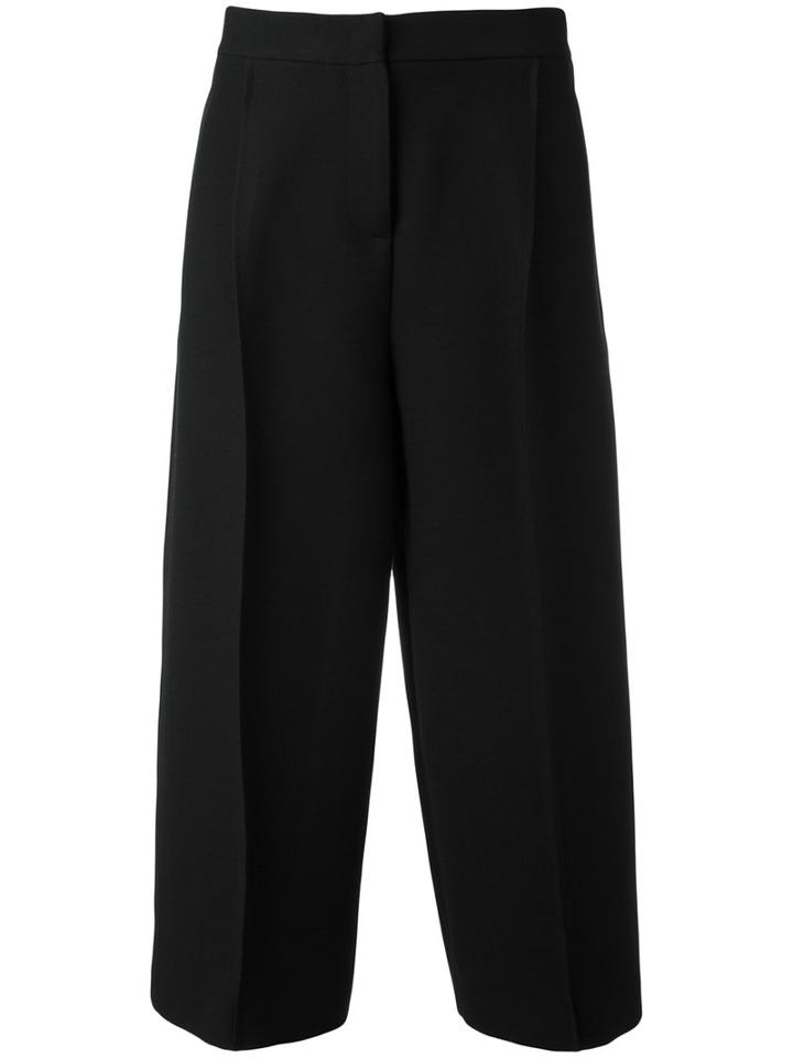 Fendi - Tailored Cropped Trousers - Women - Silk/wool - 42, Black, Silk/wool
