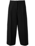 Fendi - Tailored Cropped Trousers - Women - Silk/wool - 42, Black, Silk/wool