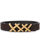 Ermenegildo Zegna Criss-cross Belt - Brown