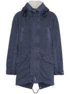 Yves Salomon Yves Ctt Lmb Prfortd Prka Blue