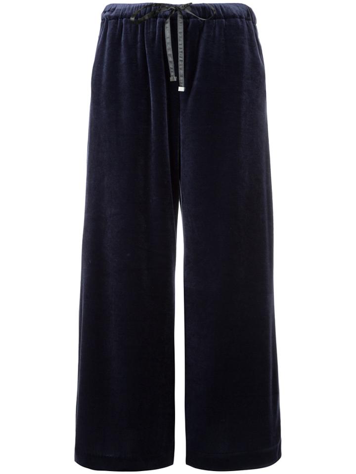 Astraet Velvet Palazzo Pants - Blue