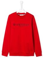 Givenchy Kids Teen Logo Embroidered Sweatshirt
