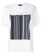 Alexander Wang - Bonded Barcode T-shirt - Women - Cotton - M, White, Cotton
